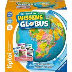 Ravensburger tiptoi Spiel 00107 - The Interactive Knowledge Globe - Learning Globe for Children from 7 Years, Educational Globe for Children, Children's Globe for 1-4 Players