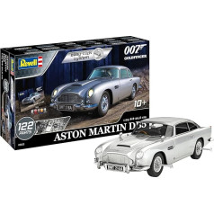 Revell Model Kit I Aston Martin DB5 I James Bond 007 Goldfinger I 90 Pieces I Scale 1:24 I for Children and Adults from 10 Years I with Brush and Paints, Silver