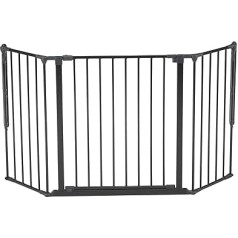 BabyDan Galten M, 90-146 cm, Stair Safety Gate/Room Divider, Black, Made in Denmark - Child Safety Gate (Pet Gate/Dog Gate/Dog Enclosure)