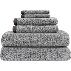 Everplush Bath Towel 6 Piece Value Pack, Grey