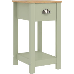 Galano Lilly Bedside Table - Stylish Bedside Table and Slim Bedside Table - Side Table with Storage Space - Organiser and Storage Cabinet for Hallway - Entrance Area or Bedroom (Light Green +