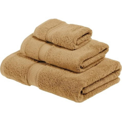 Superior Egyptian Cotton 900g 3 Piece Modern Face Hand and Bath Toast Towel Set