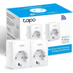 TP-Link Tapo Smart WiFi Socket Tapo P110 with Energy Consumption Control, Smart Home Alexa Socket, Works with Alexa, Google Home, Voice Control, Remote Access, Mini, Pack of 2