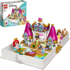 LEGO 43193 Disney Princess Storybook Adventures with Ariel, Belle, Cinderella and Tiana, Toy Castle for Children, 4 Micro Toy Figures