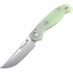 Harnds Giant Silkworm Folding Knife with SandvikSteel BladeG10 Handle Camping Pocket Knife with Reversible Pocket Clip