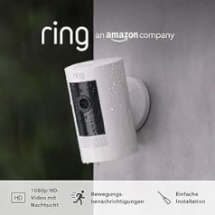 Ring Outdoor Camera Battery (Stick Up Cam Battery), Outdoor Surveillance Camera with 1080p HD Video, WiFi, Weather-Resistant, Suitable for Home & Property, Alexa-Compatible Security Camera, 2 Cameras