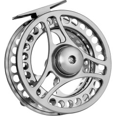 Qkbuza Fliegenrolle, multifunktionale Angelrolle – leichte Fliegenfischrolle, Mehrzweck-Metall-Fliegenrolle für Süßwasserangeln