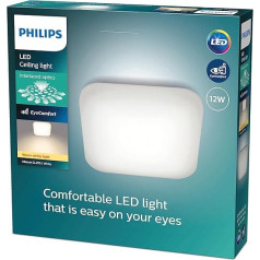 PHILIPS myLiving Mauve LED Ceiling Light (24 W), LED Light with Warm White Light, Energy-Saving Room Lighting with EyeComfort, White