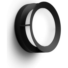 Philips myGarden LED Wall Light, Replaceable Bulb, Garden Light, Aluminium Plastic, Black 12W 230V