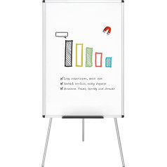 VIZ-PRO Magnetic Dry Wipe Whiteboard/Flipchart Easel,H900xW600mm