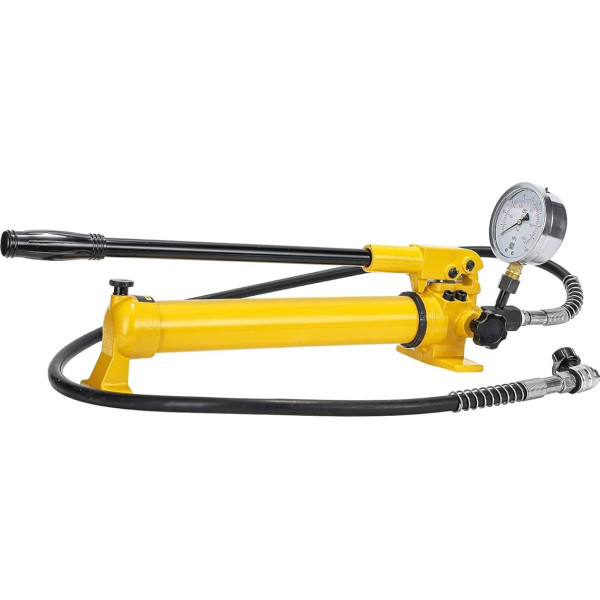 CGOLDENWALL CP-700 Manual Hydraulic Pump with Pressure Test, High Pressure Between 20-700 kg/², High Storage Capacity: 900 cc, Hydraulic Tool