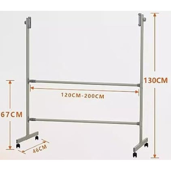 wanghaiyanBD Removable Whiteboard Stand, Extendable Folding Blackboard Stand, Adjustable Metal Stand on Wheels, for Whiteboard, Chalkboard, Dry Erase Board, Bulletin Board