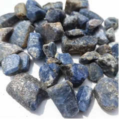 HUNTVE Natural Blue Sapphire Stones, Rough Blue Corundum Specimen Madagascar JIZTGEDM (Color : 500g)