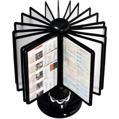 LXZSMH Wall File Folder, Wall Office Organiser, Desktop Reference Organiser, 20 Double Sided Boards, 40 Sheets Capacity, Desktop Flip Display Folder, for Office/Laboratory/Hotel Poster Storage, A4