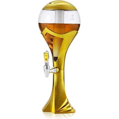 GLUNT Drinks Dispenser Buffet Drinks Machine Colourful Luminous World Cup Shape Beer Tower Dispenser Beer Column with Free LED Lights Drink Dispenser (Size : 1.5L)