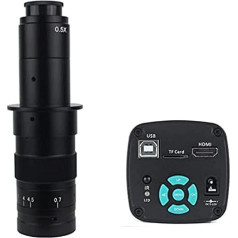 Mikroskop-Zubehör-Set, Objektträger-Vorbereitungskamera, 48 MP, 1080P, 4K HDMI, USB, industrielle Digitale Video-Mikroskopkamera, 130-faches C-Mount-Objektiv, 56 LED-Ringlicht, Mikroskop-Zu