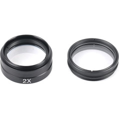 ZTBH Microscope Accessory Kit 0.3. 5X 0.5X 1x 2.0X Lens with 2.5X Eyepiece Lens Microscopic Slides (Color : 2.5X 1x 0.35x 2.0X)