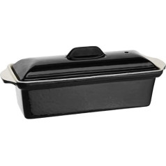Vogue Black Pate Terrine 1.3Ltr 90X310X100mm Cast Iron Commercial Pan Dish