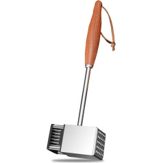 ZAIGON Meat Tenderiser Stainless Steel with Integrated Meat Tenderiser – High Quality Cutlet Tenderiser and Meat Hammer, Ideal as Plating Iron for Meat & Meat Platter