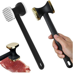 BFXMV Meat Tenderizer, Pack of 2 Double-Sided Non-Stick Cutlet Tenderiser, Meat Tenderizer, Steak Hammer with Non-Slip Handle, Meat Tenderiser for Steak, Chicken, Pork
