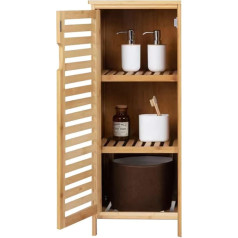 WAOHO Bamboo Bathroom Cabinets, Bathroom Shelf, Sideboard Living Room, Sideboard, Bathroom Cabinet, Bathroom Shelf, Standing Bathroom Shelf, Standing Bathroom Shelf, Kitchen Cabinet (34 cm x 33 cm x