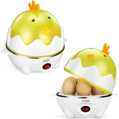 Leoyee Egg Cooker for 1-7 Eggs with Indicator Light Automatic Shut-Off (Yellow)