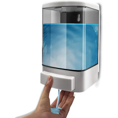 GreeSuit 1000ML Manual Soap Dispenser Plastic Wall Mounted Shampoo Conditioner Shower Gel Chamber Dispenser Soap Pump for Bathroom or Kitchen