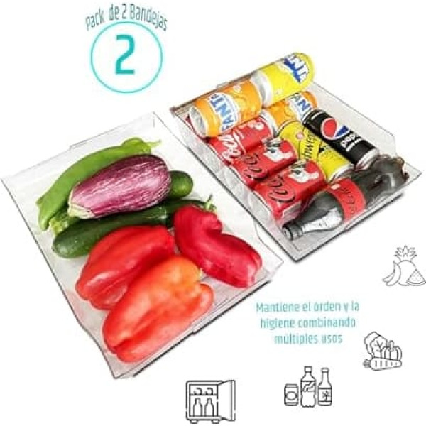 Coquitobeauty Can Organizer for Fridge 2 Twin Pack Holds 48 Cans Expandable Find Your Drinks in an Instant Keep Your Fridge Organized and Enjoy Your