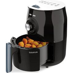 Taurus Respire 1000W Analogue Oil Free Deep Fryer, Adjustable Temperature up to 200°C, Timer 30min, 1.5L, Black