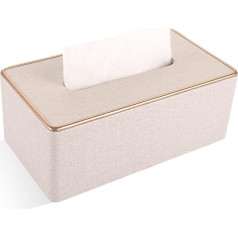 LDXDRU Tissue Box Cosmetic Tissues Box 25 × 13.5 × 9.5 cm Tissue Box Tissue Box Tissue Box Tissue Box Cover Rectangular Beige