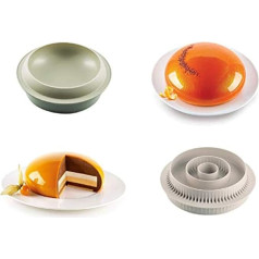 Silikomart 25.013.99.0082 Drops + Multi Insert Round Moulde, Silicone, 2.5 Litres, Grey