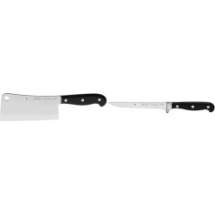 WMF Spitzenklasse Plus Chinese Chopping Knife 27.5 cm, Plastic Handle Riveted, Blade 15 cm & Top Class Plus Boning Knife 28 cm, Special Blade Steel, Riveted Plastic Handle, 15.5 cm