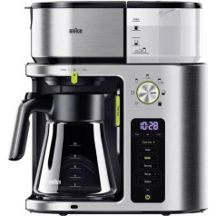Braun Household Braun MultiServe Drip Coffee Maker with Direct Choice of 7 Serving Sizes, Silver