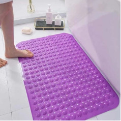 Bathtub Shower Floor Mat, 30 x 12 Inch, Non-Slip Bathtub Mat with Suction Cups and Drain Holes, Machine Washable and Soft to Feet, Bathroom and Spa Accessories (30