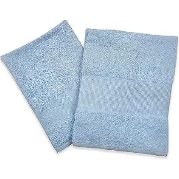 Panini Textiles Set/Pair Hand Towels, Large and Small Aida Fabrics 9 cm for Embroidery, 100% Cotton, Made in Italy - Guest Towels, Towels for Bathroom