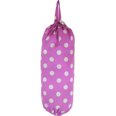 Flyingstart Polka Dot Tote Bag Tidy Plastic Bag, Pink with white polka dots, Modern