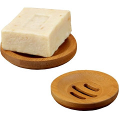 Brand New 2Pcs Natural Wooden Bamboo Bathroom Shower Soap Dish/Soap Holder Storage Holder Plate Tray