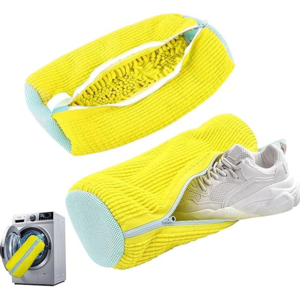 Ajuanbazha Pack of 2 Shoe Wash Bags for Washing Machine, 39 x 19 cm Wash Bag, Shoes, Reusable Laundry Shoe Bag, Sneaker Wash Bag with Zip