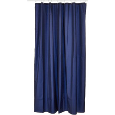 InterDesign 180 x 200 cm Mildew-Free Water Repellent Fabric Shower Curtain, Navy