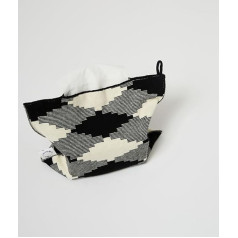 Hodeffior Household Tissue Box, Napkin Organizer for Bathroom, Vanity, Countertop, Bedside, Office Desk, 20 x 25 cm, Black