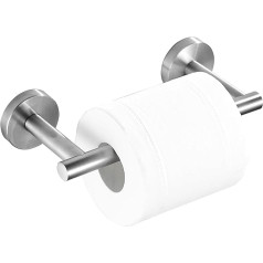Toilet Roll Holder Swivel Round Toilet Roll Holder Mega Roll Modern Stainless Steel Metal Tp Holder Storage Wall Mount Bathroom Accessories