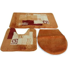 Goodway 3-Piece Bath Mat Set, Bath Mat, Milan Terra