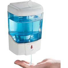 PLUSSEN Automatic Soap Dispenser, Wall Mounting, No Drilling, Suitable for Bathrooms, Kitchens, Commercial Disinfectant Dispensers, 600 ml