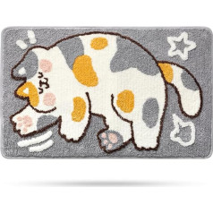 Cute Bath Mat for Bathroom Non-Slip Soft Bath Mat for Showers Cute Plush Microfibre Super Absorbent Plush Rug for 50 x 80 cm