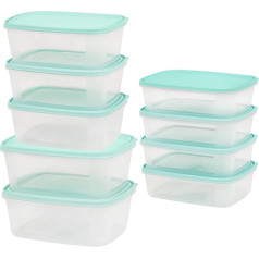 Checkmart Multi-Piece Food Storage Containers, Stackable and Airtight Fridge Freezer Food Boxes with Lids, Stackable Lunch Boxes, BPA Free Plastic, 18 Pack, 3x2L, 2x3L