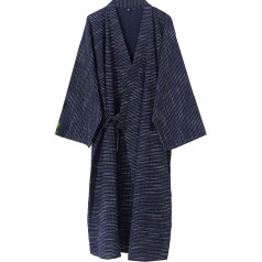 un-brand Japanese Kimono Double Gauze Cotton Robe for Men Plus Size Taoist Clothing Zen Clothing
