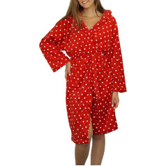 Octopus Women's Microfibre Bathrobe with Hood Cuddly Dressing Gown Super Soft F5694