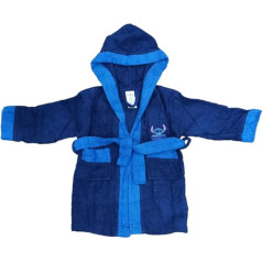 Terry Towelling Bathrobe 100% Cotton Stitch Disney Bathrobe with Hood and Belt for Children