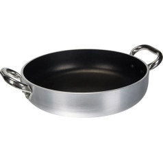 Pentole Agnelli Aluminium Anti - Adherent Professional Platinum Omelette Pan 5 Mm. With 2 Handle, Diameter 28 Cm.