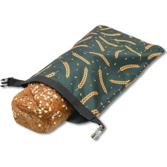 BROODNODIG® - Bread Bag for Bread Storage (44 x 30 cm) - 100% RPET - Ideal for Baking Bread - Freezer Bag 6 L (Moss Harvest)